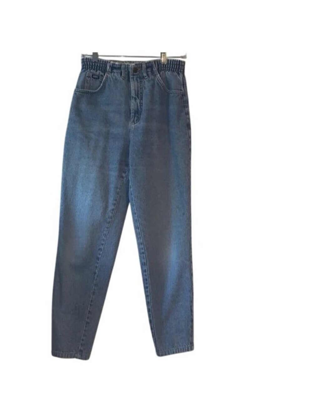 Vintage Lee High-Rise Elastic Waist Blue Jeans Medium